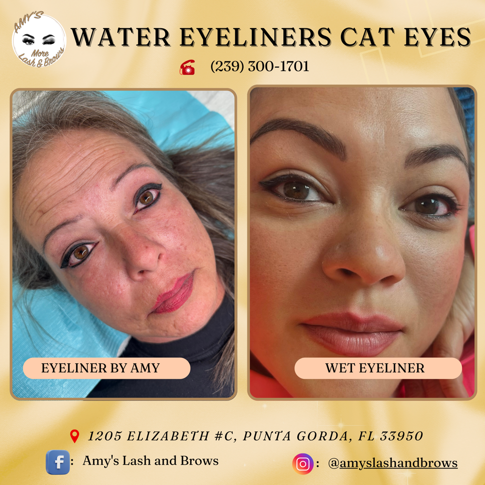Water eyeliners cat eyes